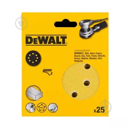 Шліфаркуш DeWalt DT3115XM 125 мм 25 шт. DT3115XM - фото 1