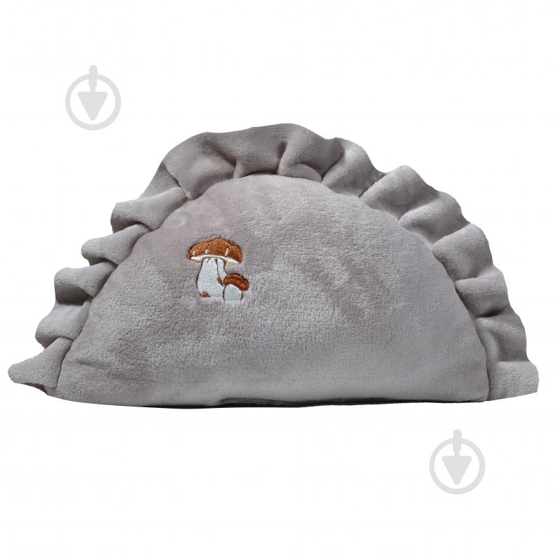 Подушка декоративная Вареник с вышивкой «Грибы» 25x40 см серый Ярослав - фото 1