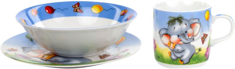 Набор детской посуды Оселя Слоненок 3 предмета 22-194-077 - фото 1