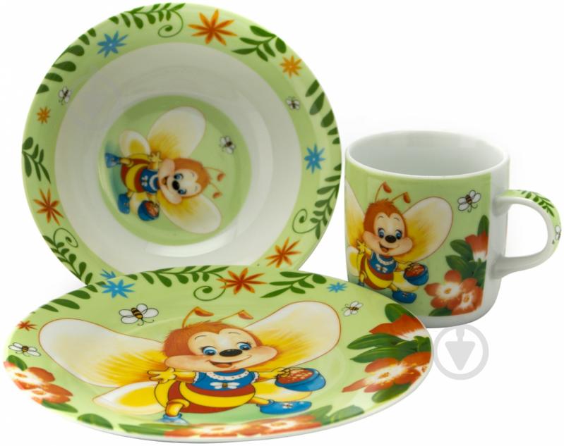Набор детской посуды Оселя Пчелка 3 предмета 22-194-078 - фото 1