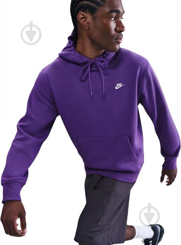 Джемпер Nike M NK Club BB PO Hoodie FN3859-507 р.XL фіолетовий - фото 3 Джемпер Nike M NK Club BB PO Hoodie FN3859-507 р.XL фіолетовий - фото 3