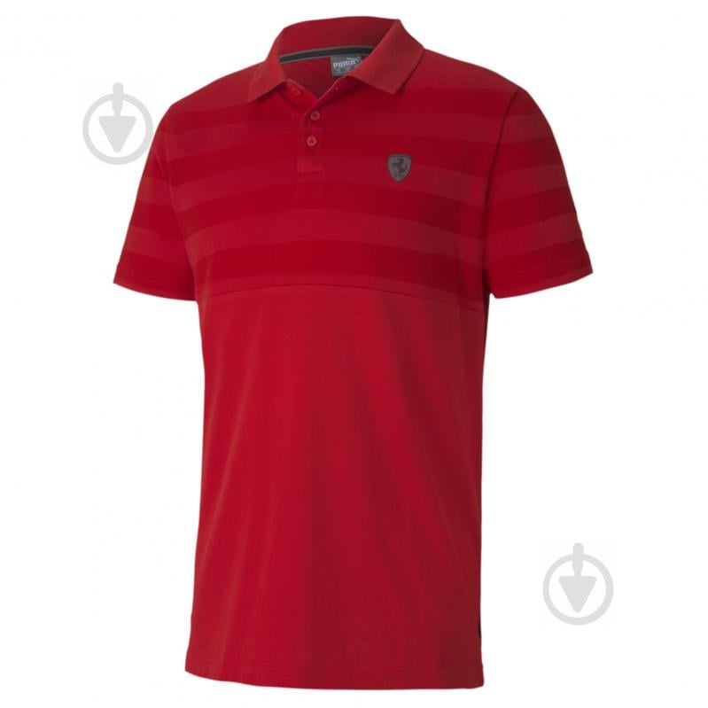 Поло Puma Ferrari Striped Polo 59612302 р.XL червоний - фото 2