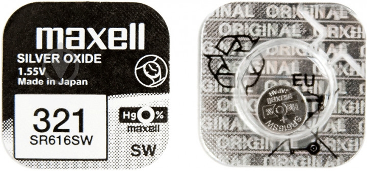 Батарейка Maxell SR616 1 шт. (18292800) - фото 1 Батарейка Maxell SR616 1 шт. (18292800) - фото 1