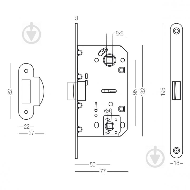 Комплект WC Linde А-1355 SN/CP-1 WC 96 мм матовый никель/полированный хром с петлями - фото 4