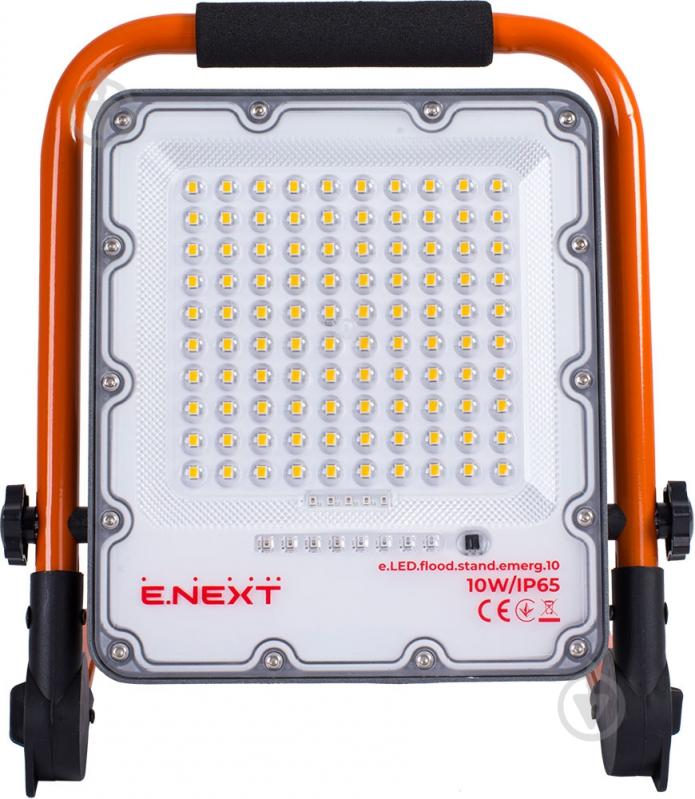 Фонарь светодиодный E.NEXT e.LED.flood.stand.emerg.10 600 Lm оранжевый l0790013 - фото 2
