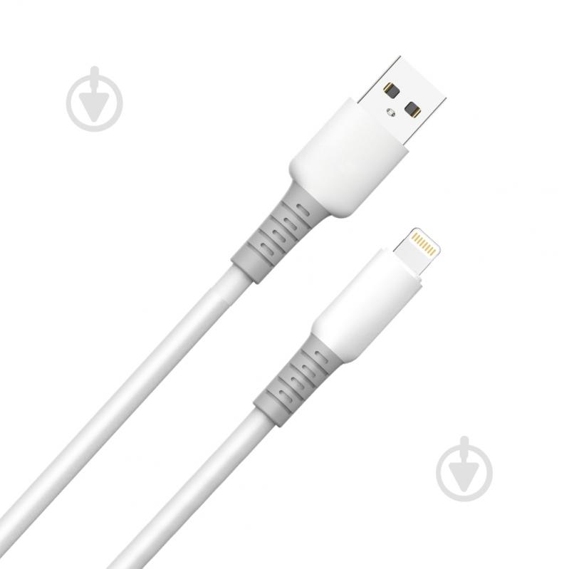 Дата-кабель ColorWay USB - Apple Lightning (liquid silicone) 3А 1 м white (CW-CBUL093-WT) - фото 3