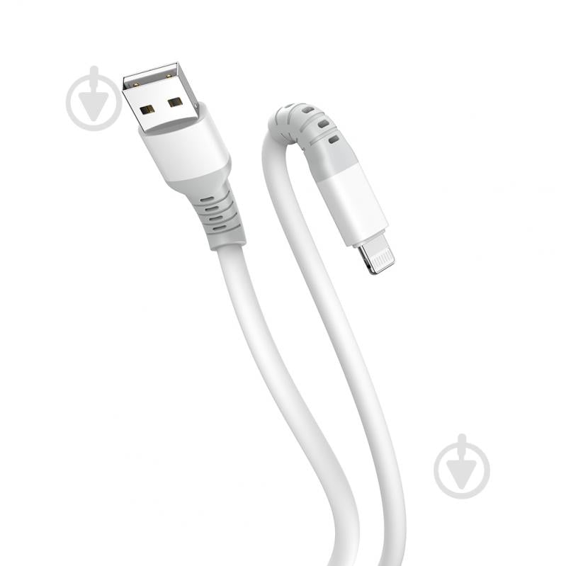Дата-кабель ColorWay USB - Apple Lightning (liquid silicone) 3А 1 м white (CW-CBUL093-WT) - фото 4