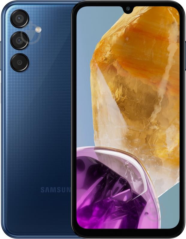 Смартфон Samsung Galaxy M15 5G 4/128GB dark blue (SM-M156BDBUEUC) - фото 1