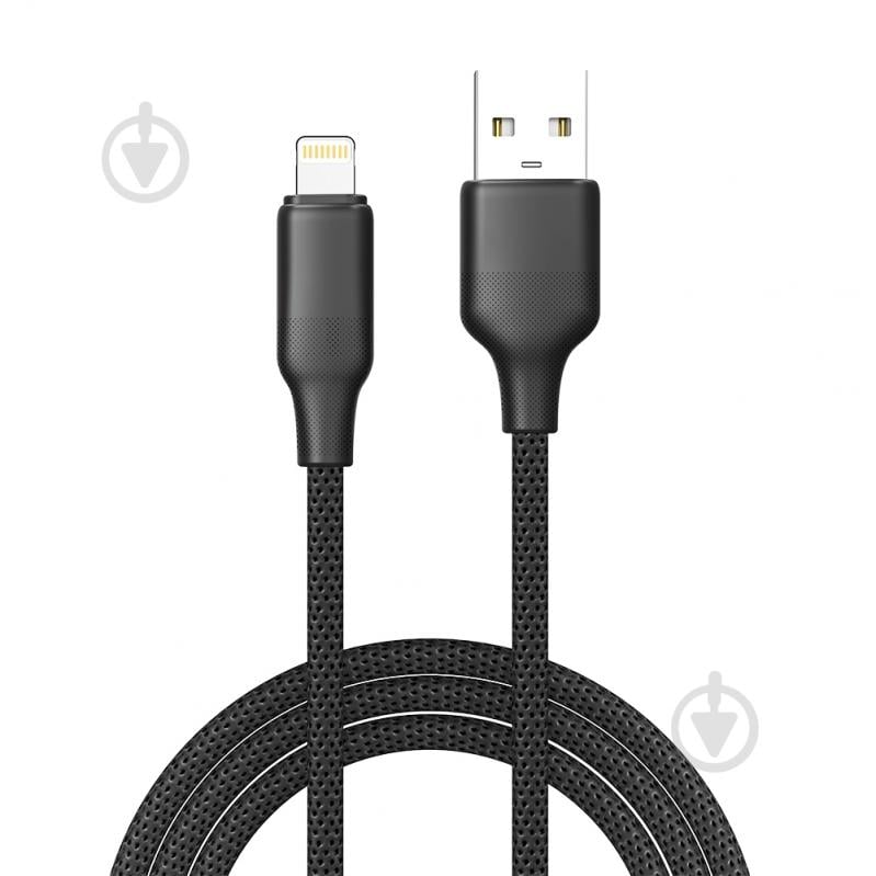 Дата-кабель ColorWay USB - Apple Lightning (TPE embossed) 3А 2 м black (CW-CBUL102-BK) - фото 3 Дата-кабель ColorWay USB - Apple Lightning (TPE embossed) 3А 2 м black (CW-CBUL102-BK) - фото 3