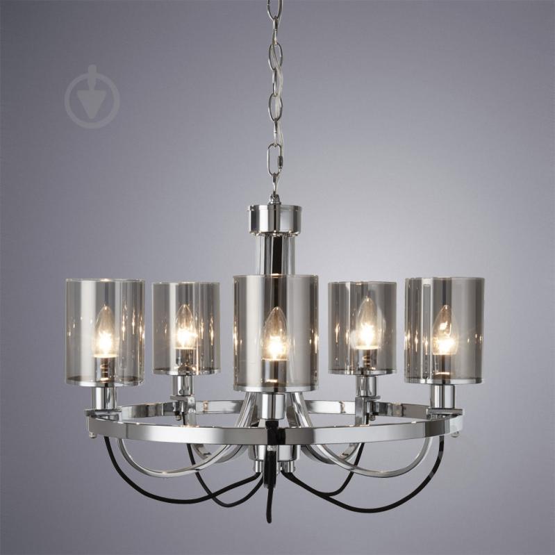 Люстра підвісна Arte Lamp Ombra A2995LM-5CC 5x40 Вт E14 хром - фото 2