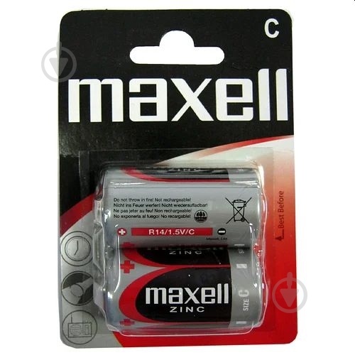 Батарейки Maxell C (R14, 343) 2 шт. (774403.04) - фото 1