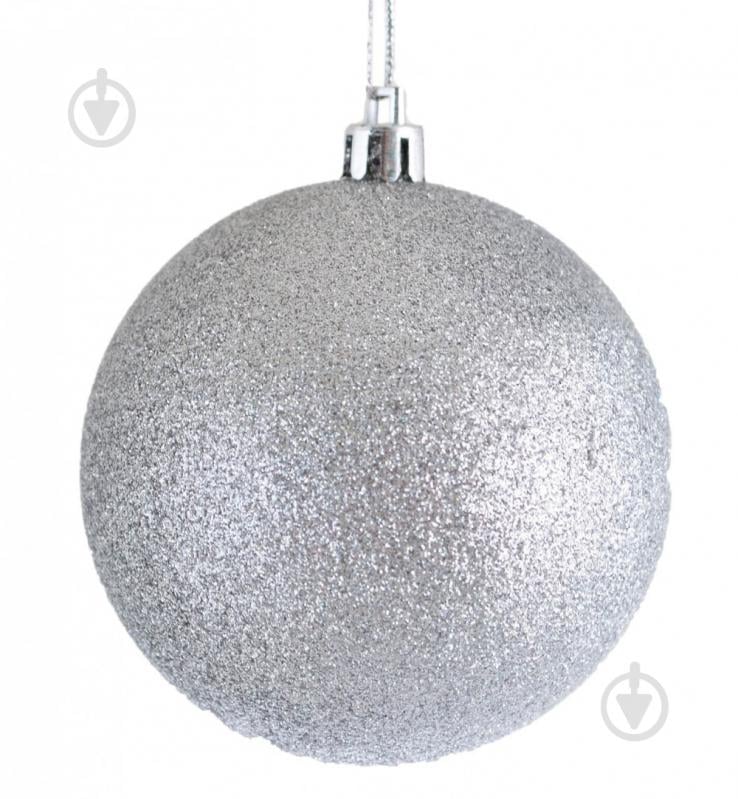 Шар новогодний D60 серебро - фото 1 Шар новогодний D60 серебро - фото 1
