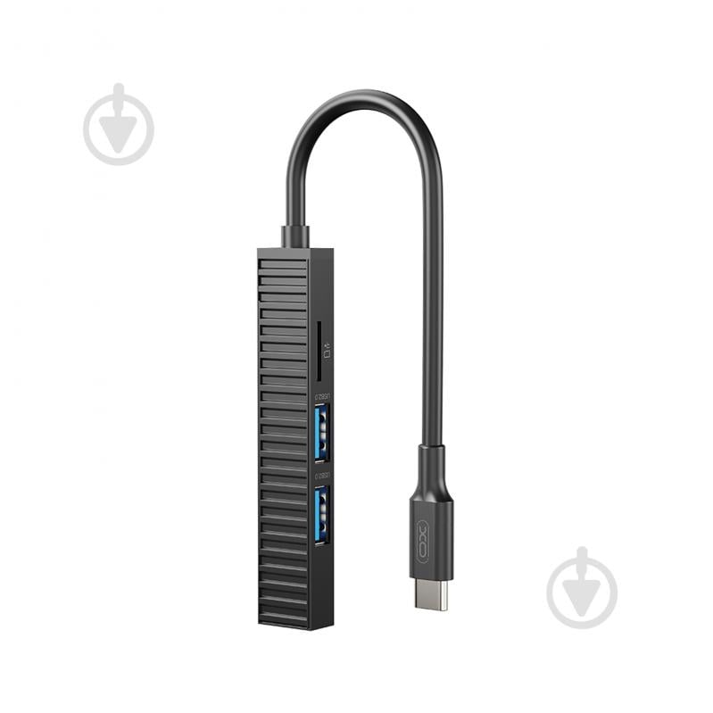 USB-хаб Xo HUB014B USB 3.0/2хUSB 2.0/SD/MicroSD Black (HUB014B.black) - фото 1