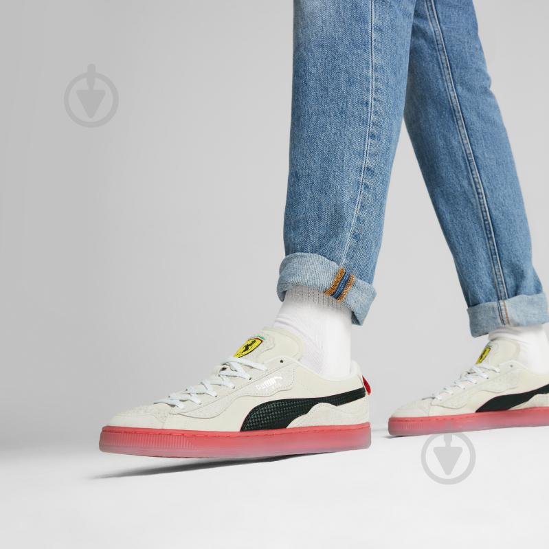 Кросівки жіночі демісезонні Puma FERRARI SUEDE TOPO TRIP 30849202 р.40 білі - фото 7