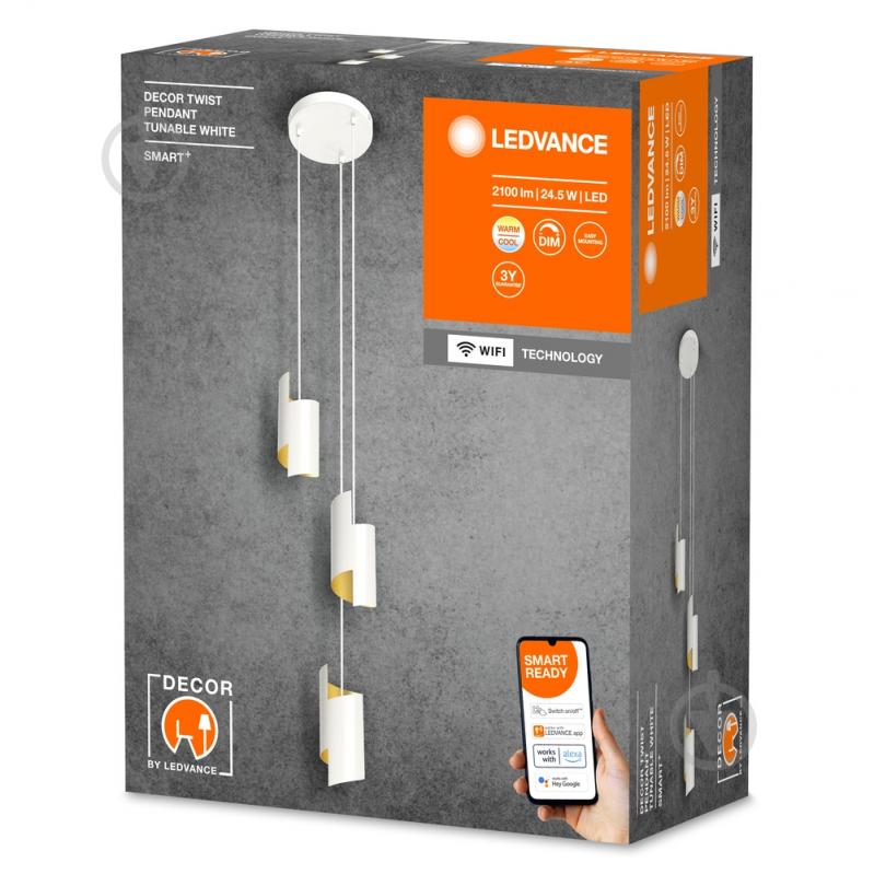 Підвіс Ledvance Led Smart Wi-Fi Decor Twist Pendnt 25W 3000-6500K - фото 5 Підвіс Ledvance Led Smart Wi-Fi Decor Twist Pendnt 25W 3000-6500K - фото 5