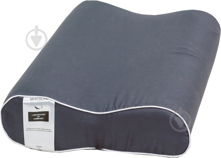 Подушка ортопедическая №6091 Delicate satin Iron grey (2200003262452) MirSon 49x32x10,5 темно-серый - фото 1