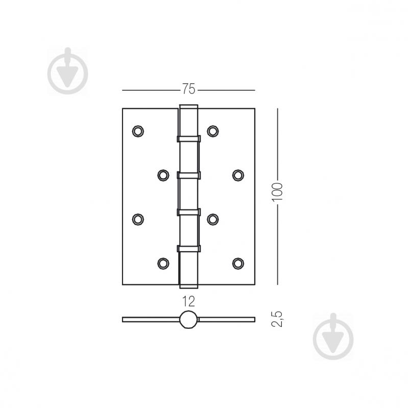 Комплект WC MVM Z-1210 SN/CP-1 WC 96 мм матовый никель/хром с петлями - фото 5