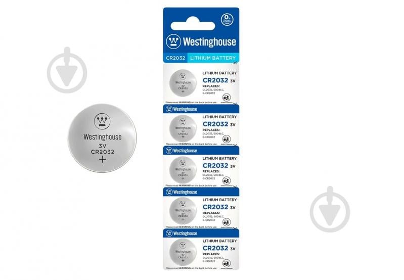 Батарейки Westinghouse Lithium CR2032 5 шт. (CR2032-BP5) - фото 2 Батарейки Westinghouse Lithium CR2032 5 шт. (CR2032-BP5) - фото 2