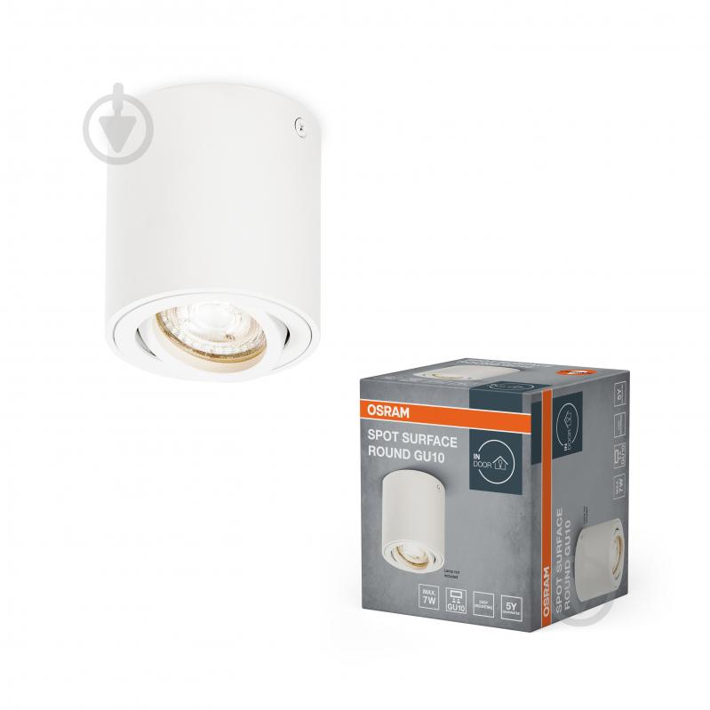 Світильник точковий Osram Spot Surface Round WT GU10 білий - фото 1