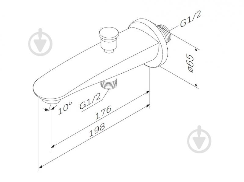 Излив для ванны AM.PM Like F8070100 - фото 8