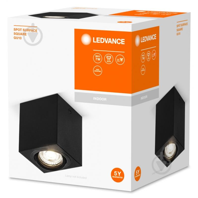 Светильник точечный Ledvance Spot Surface Square BK 220 Вт GU10 черный - фото 3