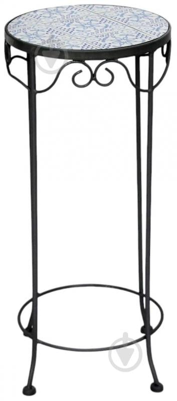 Підставка для квітів одинарна метал мозаїка круг M JF200171-2 260x580 см блакитний - фото 1 Підставка для квітів одинарна метал мозаїка круг M JF200171-2 260x580 см блакитний - фото 1