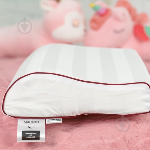 Подушка ортопедична №6108 Noble stripe Royal Pearl KIDDY Girl (2200003262629) MirSon 50x29x5/8 білий - фото 4