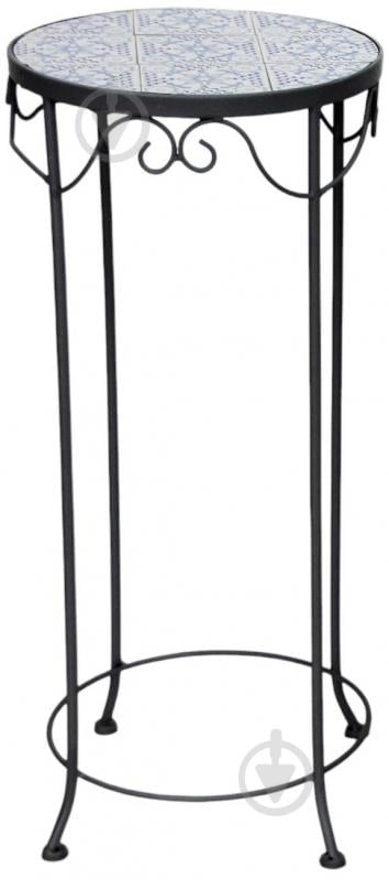 Подставка для цветов одинарная металл мозаика круг L JF200171-1 300x680 см голубой - фото 1 Подставка для цветов одинарная металл мозаика круг L JF200171-1 300x680 см голубой - фото 1