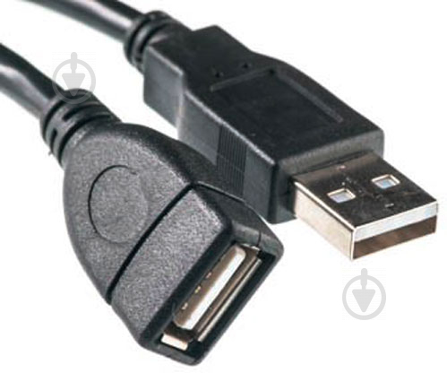 Кабель PowerPlant USB Am – USB Af 1.5 м (KD00AS1189) USB 2.0 AF – AM - фото 1