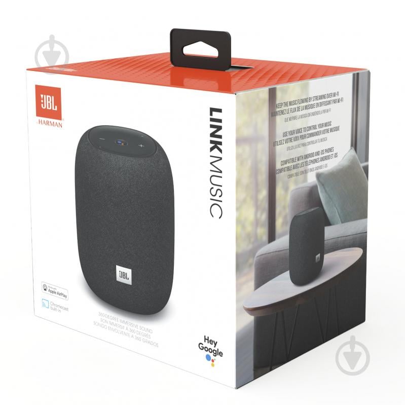 Портативная колонка JBL Link Music 1.0 black (JBLLINKMUSICBLKEU) - фото 4