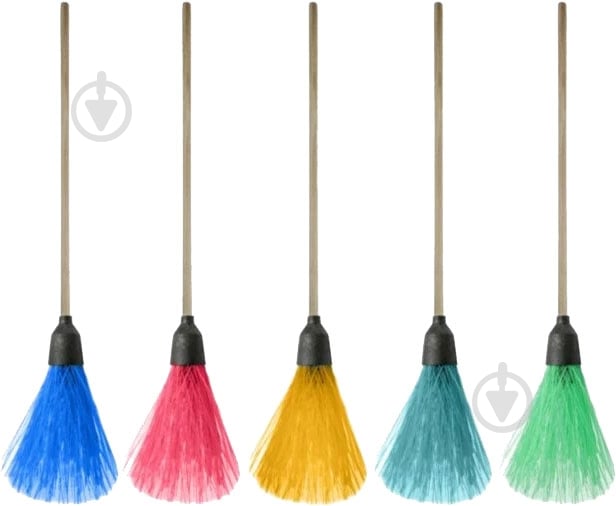 Метла для улицы Лев круглая №3 в ассортименте - фото 1