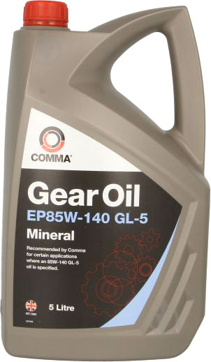 Мастило трансмісійне COMMA Gear Oil 85W-140 5 л (EP85W140 5L) - фото 1