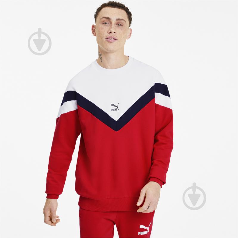 Свитшот Puma Iconic MCS Crew FT 59644211 р. 2XL красный - фото 1