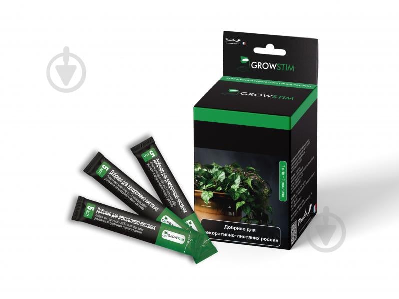 Добриво PLANTIN Growstim Rougevert для декоративно-листових рослин 5 мл - фото 1 Добриво PLANTIN Growstim Rougevert для декоративно-листових рослин 5 мл - фото 1