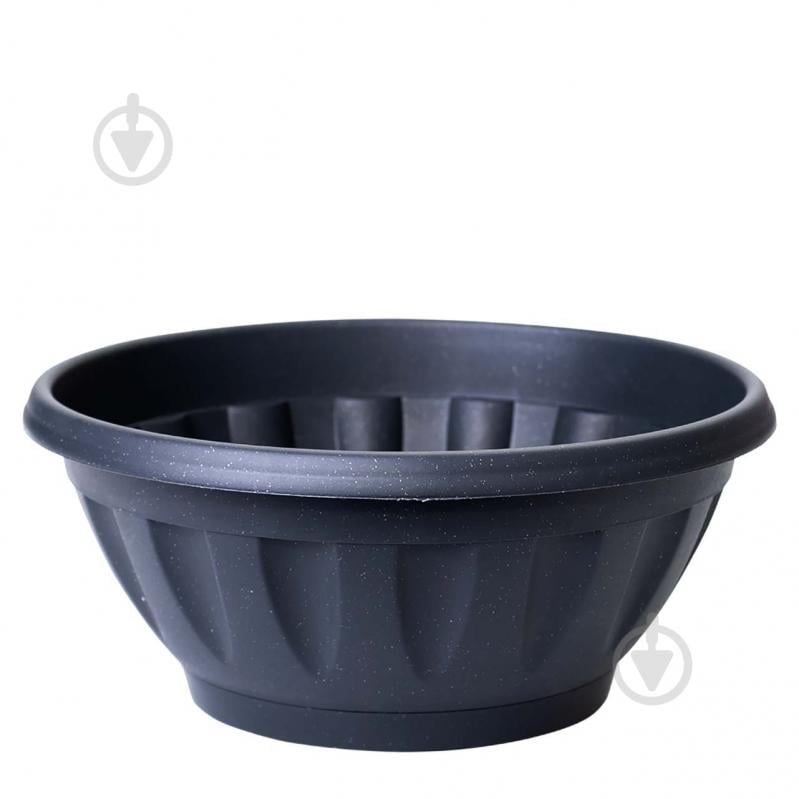 Вазон пластиковый Жанна с подставкой 16х7,5 см круглый гранит 0,7 л Алеана - фото 1 Вазон пластиковый Жанна с подставкой 16х7,5 см круглый гранит 0,7 л Алеана - фото 1