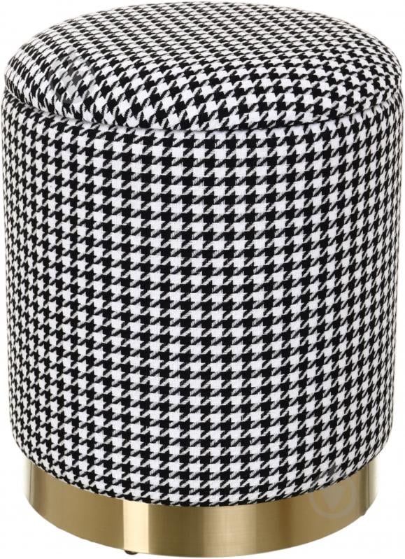 Сундук-пуф Sensio для хранения Tweed 315х380х315 мм черно-белый (VWF20A568LM-3A) - фото 1 Сундук-пуф Sensio для хранения Tweed 315х380х315 мм черно-белый (VWF20A568LM-3A) - фото 1