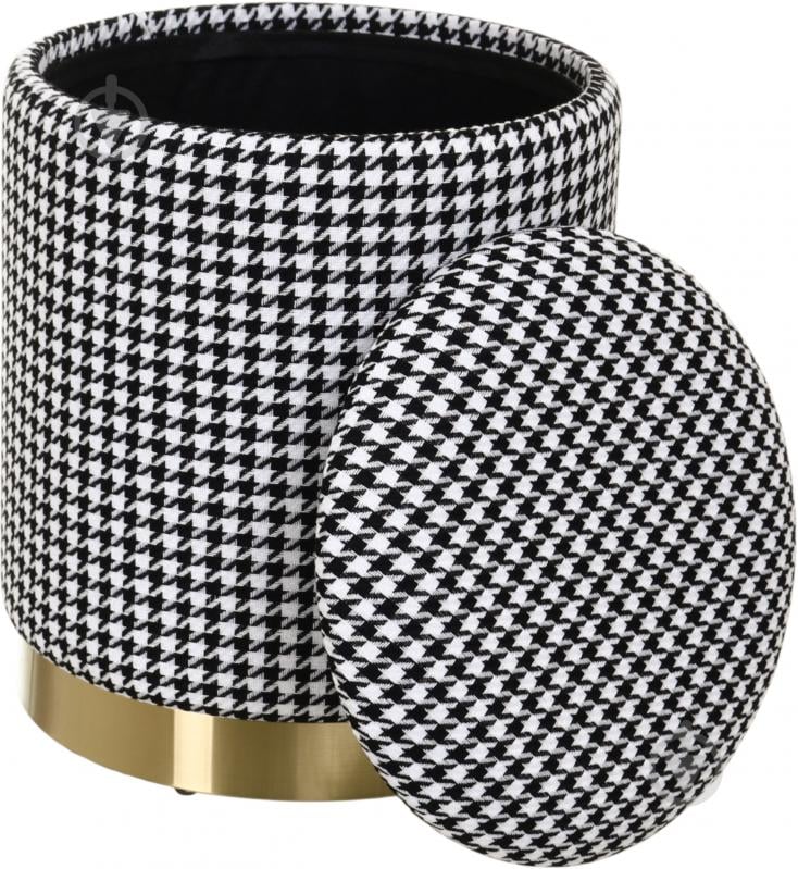 Сундук-пуф Sensio для хранения Tweed 315х380х315 мм черно-белый (VWF20A568LM-3A) - фото 2 Сундук-пуф Sensio для хранения Tweed 315х380х315 мм черно-белый (VWF20A568LM-3A) - фото 2