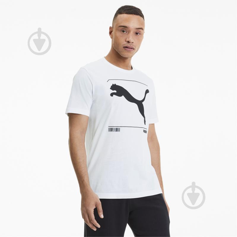 Футболка Puma Nu-tility Graphic Tee 58155202 р.S белый - фото 1
