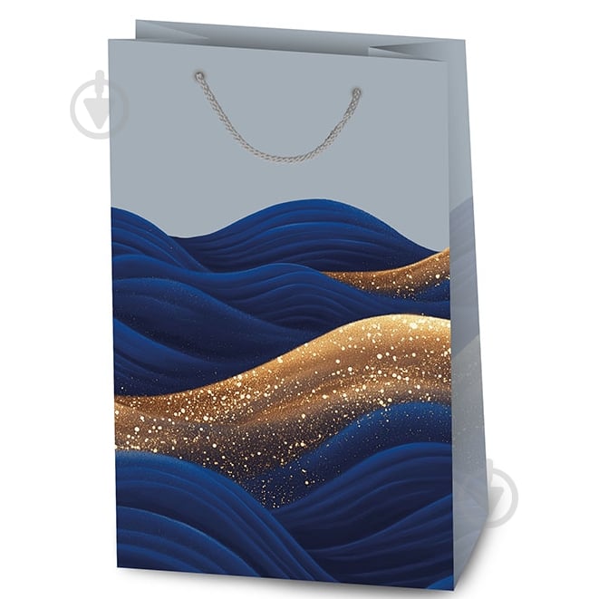 Пакет подарочный LL-1 1326 голубые волны - фото 1 Пакет подарочный LL-1 1326 голубые волны - фото 1