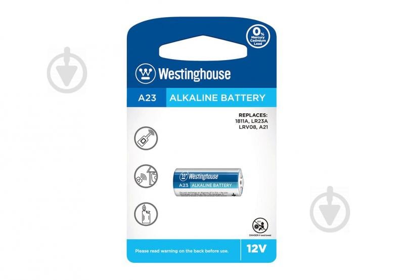 Батарейка Westinghouse аварийная Remote Control Alkaline A23 1 шт. (A23-BP1) - фото 1