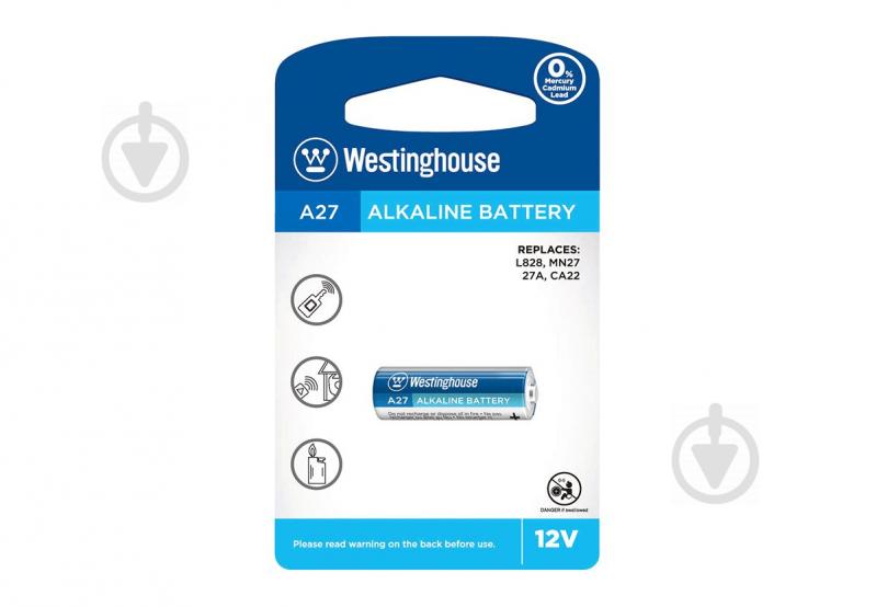 Батарейка Westinghouse аварійна Remote Control Alkaline A27 1 шт. (A27-BP1) - фото 1