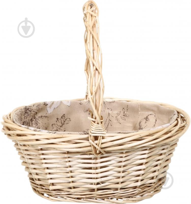 Корзинка плетеная с текстилем 32х26х14/32 см RL24-39T-3 - фото 2