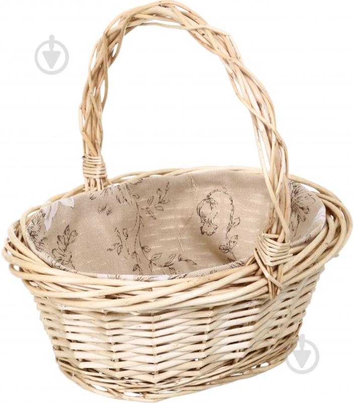 Корзинка плетеная с текстилем 32х26х14/32 см RL24-39T-3 - фото 1