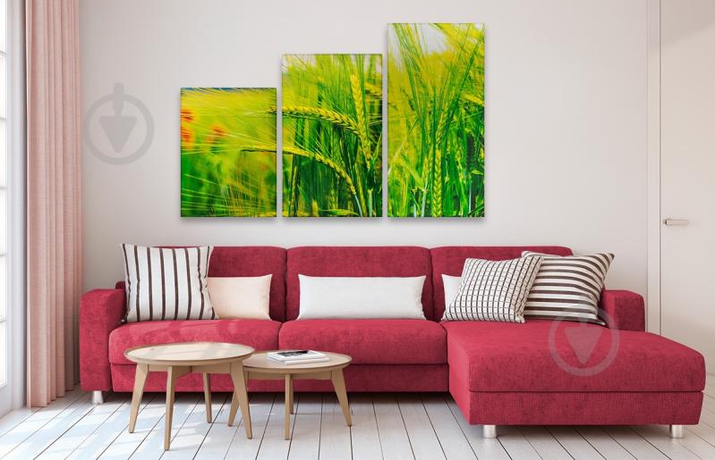 Картина модульная 3 части Пшеничное поле 90x50 см Eclipse МК011 - фото 5