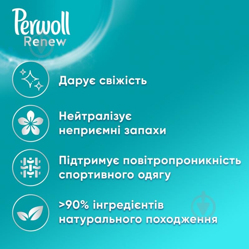 Гель для машинного та ручного прання Perwoll Догляд та освіжаючий ефект 0,99 л - фото 2