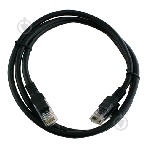 Патч-корд ЕМТ UTP 1 м чорний (4-0270У) RJ-45 - фото 1