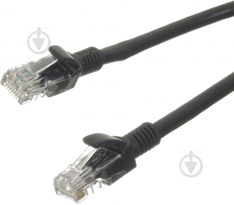 Патч-корд ЕМТ UTP 3 м чорний (4-0273У) RJ-45 - фото 1