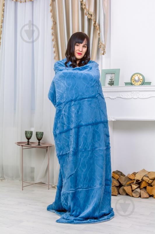 Плед №1002 Damask 180x200 см Blue MirSon - фото 6
