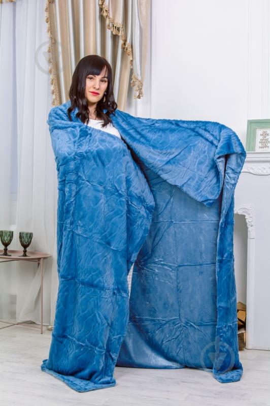 Плед №1002 Damask 180x200 см Blue MirSon - фото 5