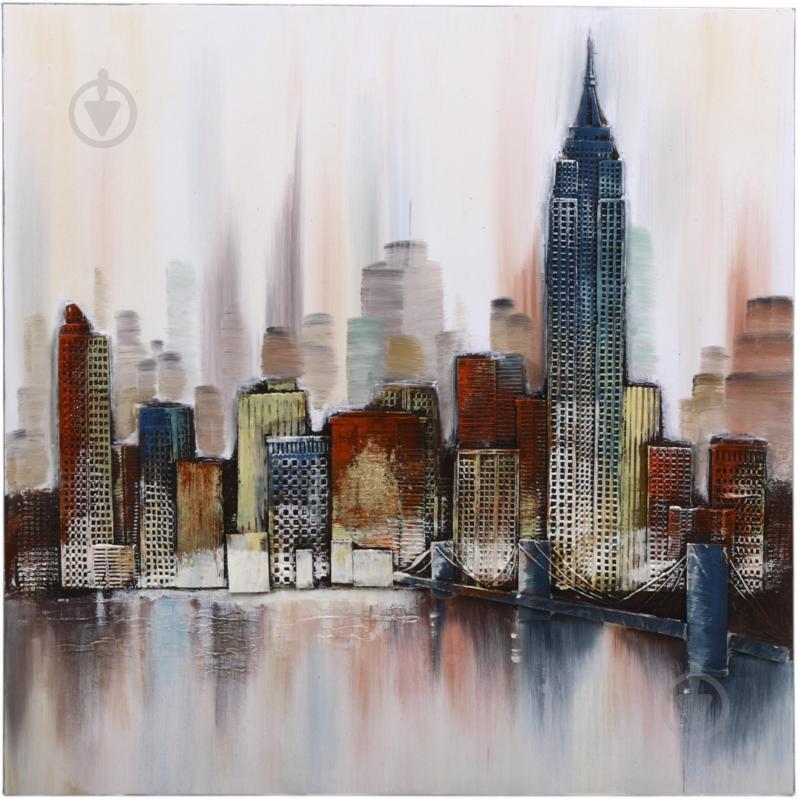 Картина ручной работы Empire State рельефный рисунок 80x80 см Sensio F552A - фото 1